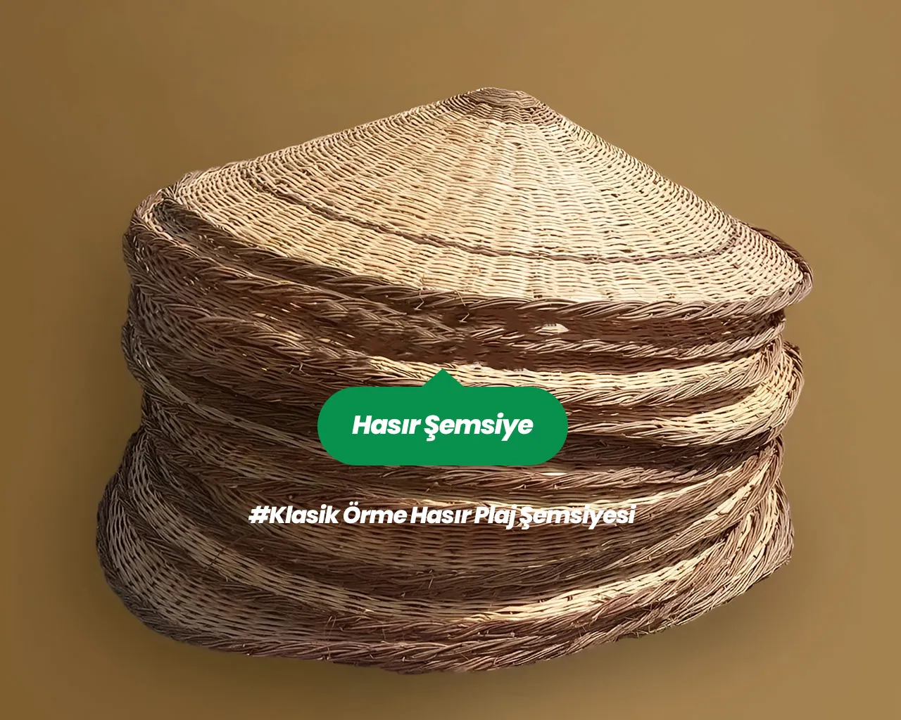 Klasik Örme Hasır Plaj Şemsiyesi Fiyatları